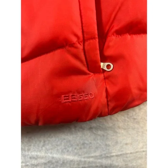 Eddie Bauer Womens Red Puffer Vest EB‎ 550 Fill Power Goose Down Quilted - Picture 6 of 9